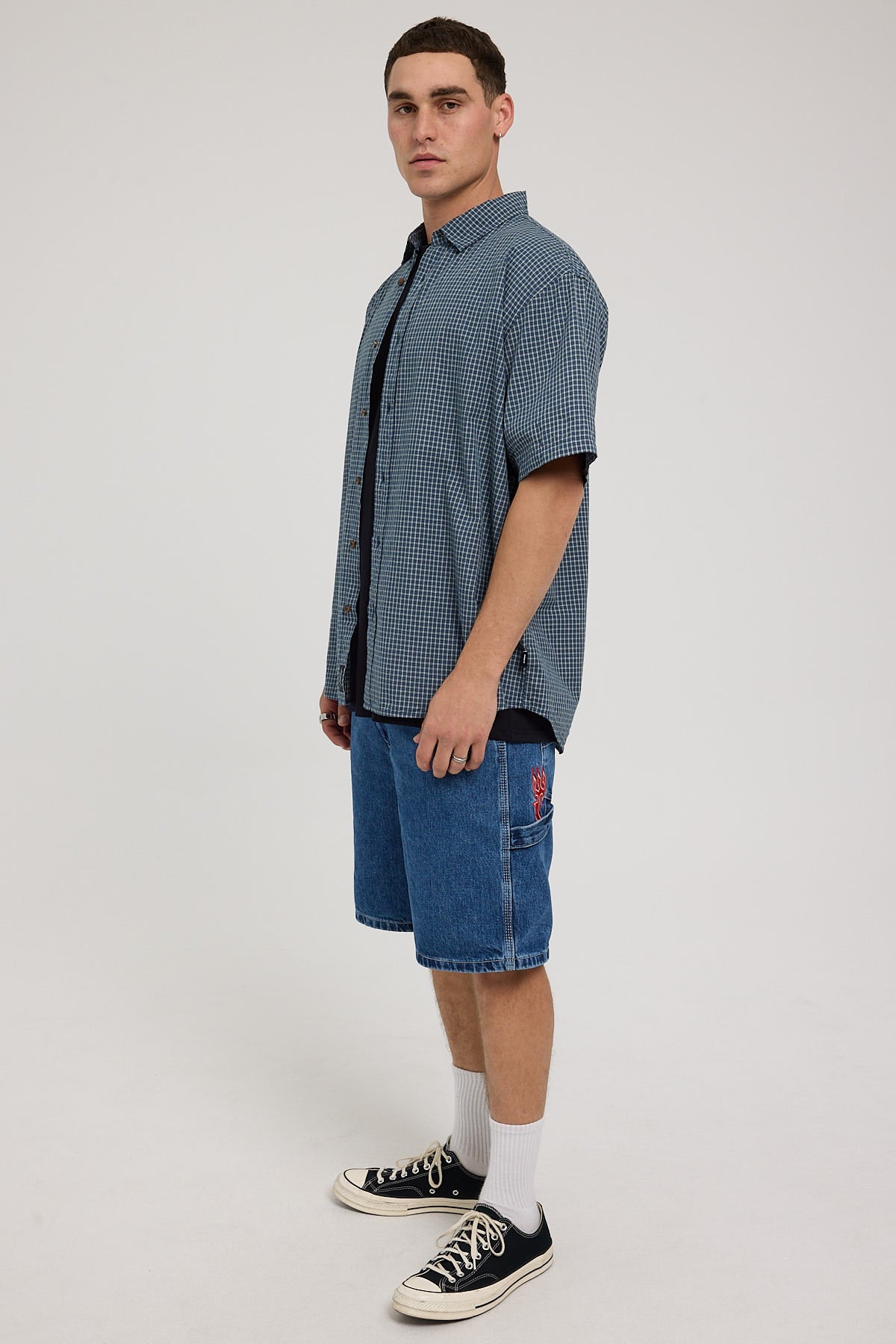 Worship Playtime Carpenter Short Worn Blue Rise