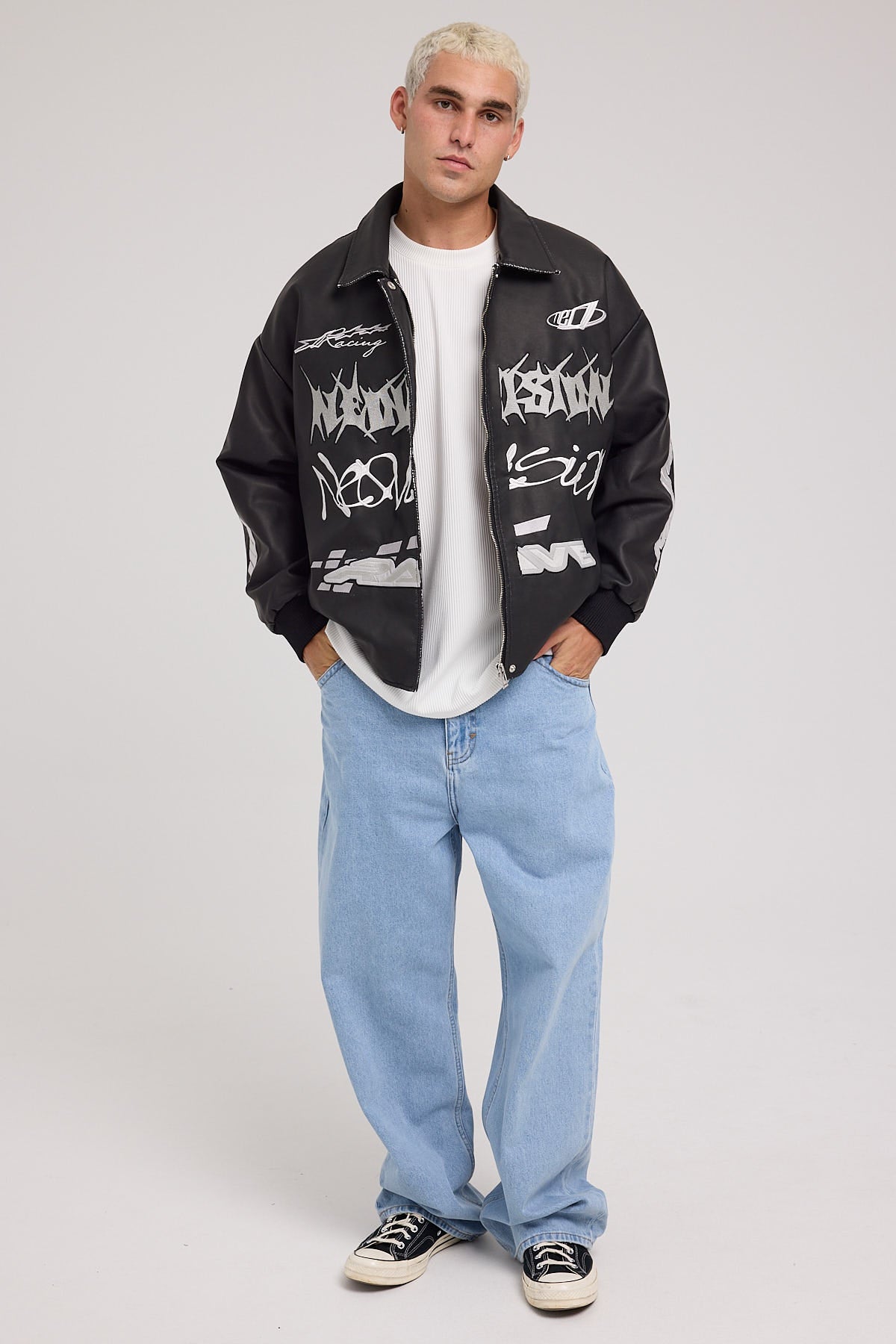 Neovision Unlimited Varsity Jacket Washed Black