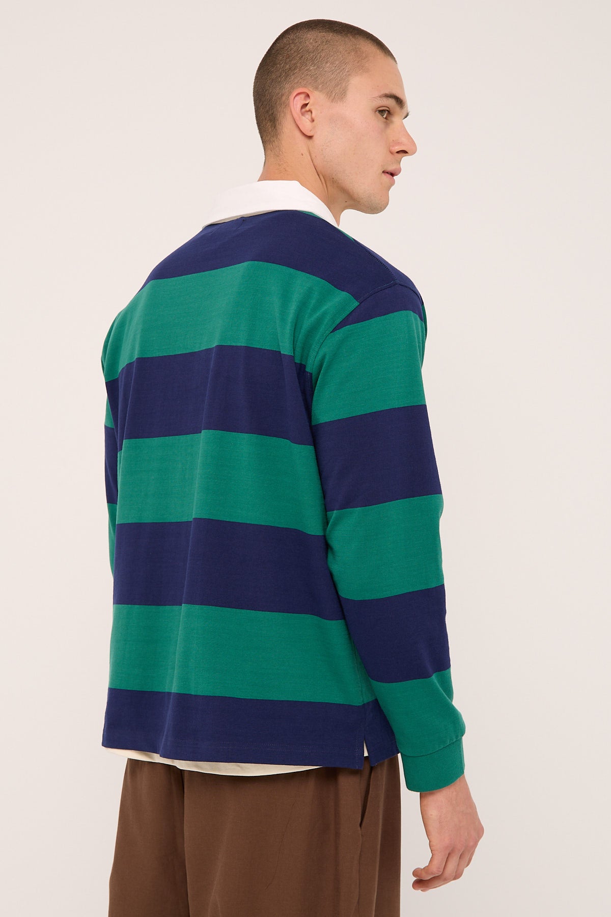 Xlarge XL Stripe Rugby Green