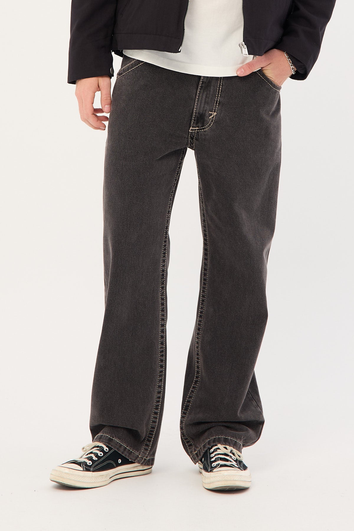 Abrand A5 Big Stitch Frank Washed Black