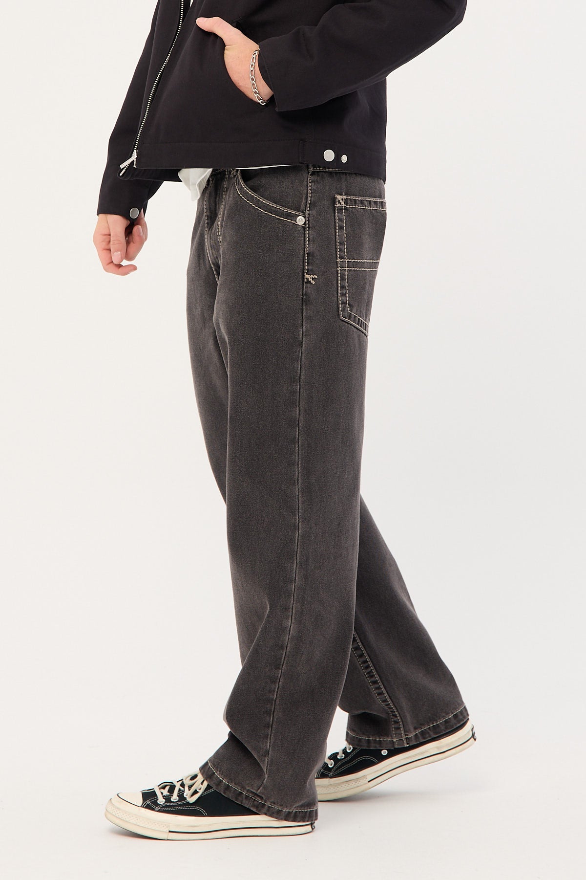 Abrand A5 Big Stitch Frank Washed Black