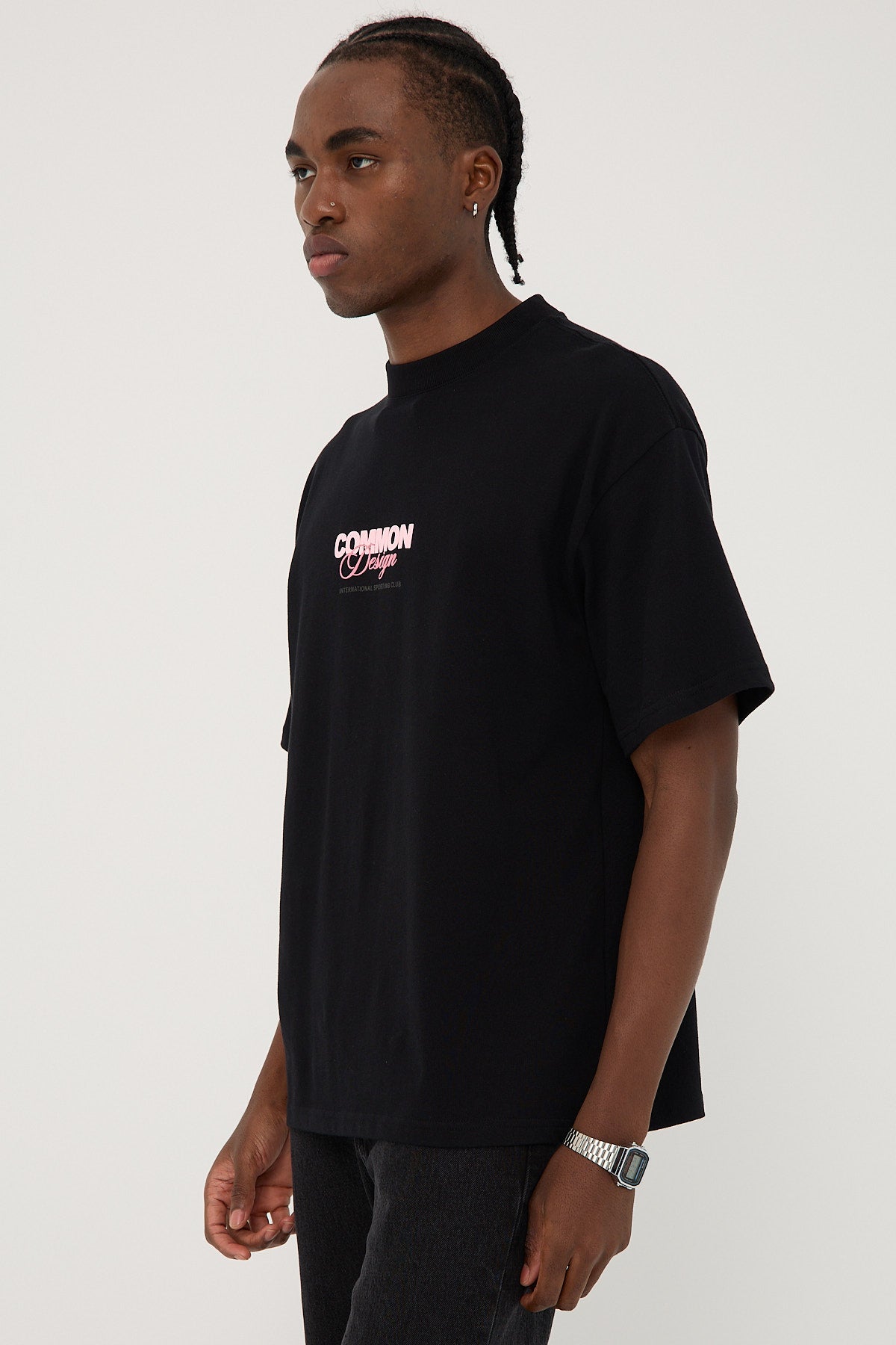 Common Need Compose Heavyweight Easy Tee Jet Black