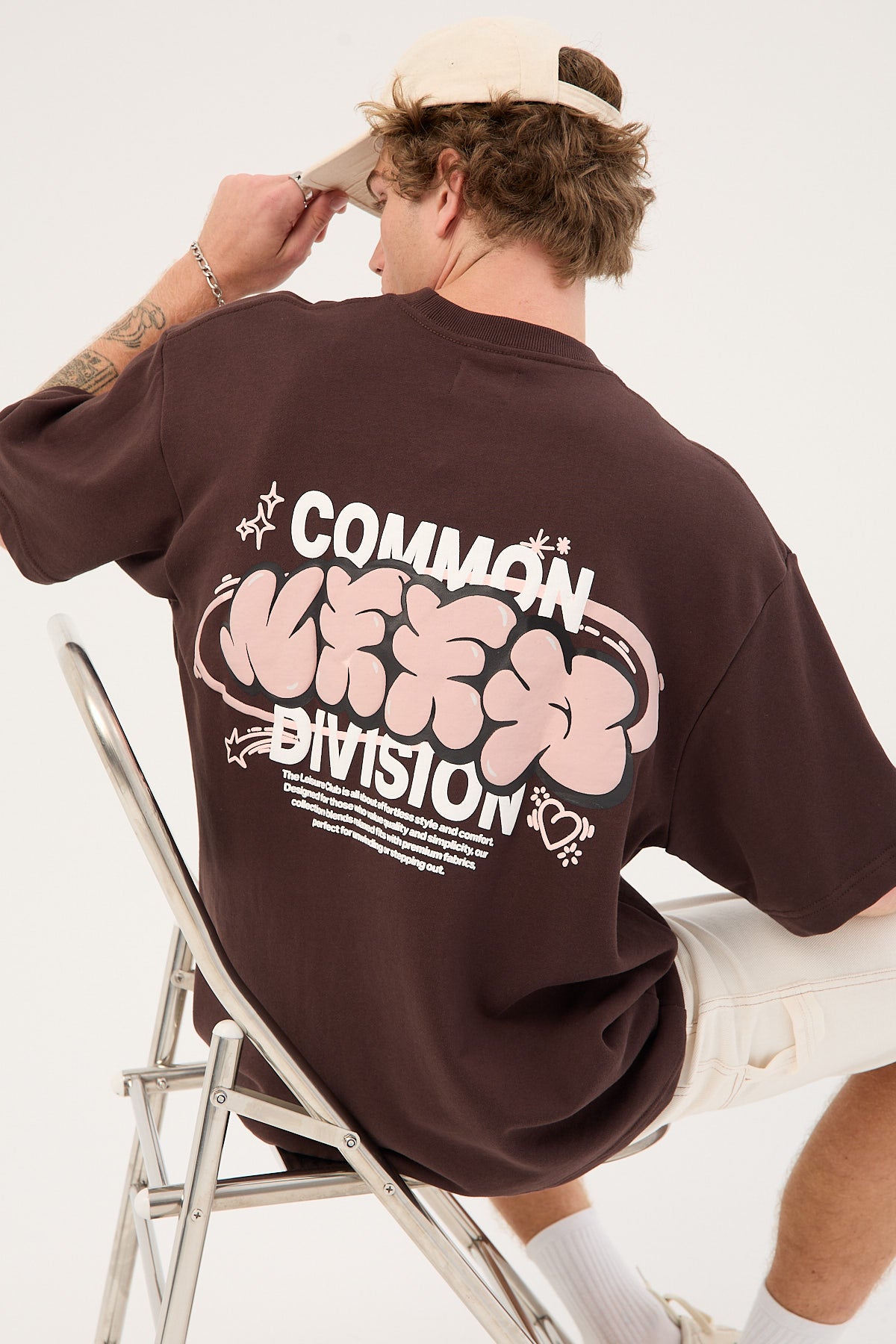 Common Need Division Loopback Boxy Tee Coffee Brown
